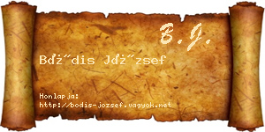 Bódis József névjegykártya