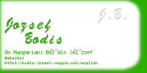 jozsef bodis business card